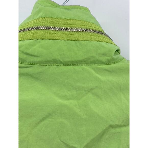G.E.T. Women's Green Snap-Button Zip-Up Long Sleeve Mesh Cinched Jacket SZ S - Picture 4 of 12